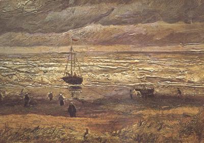 Vincent Van Gogh Beach at Scheveningen in Stormy Weather (nn04) china oil painting image